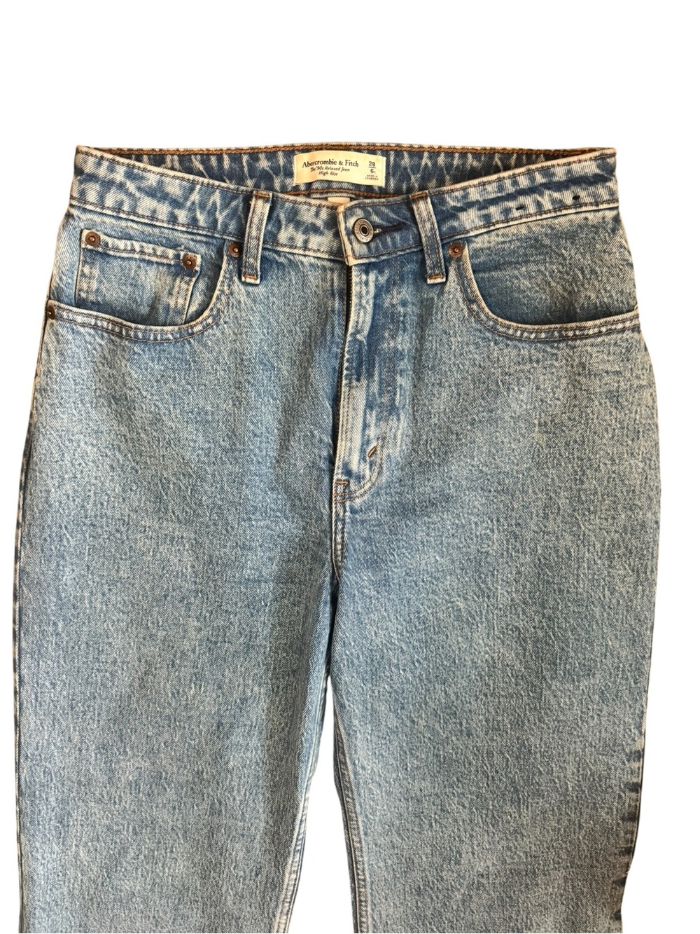 Abercrombie & Fitch The 90s Relaxed Jeans High Rise Curve Love Denim, 28/6R - Picture 5 of 8